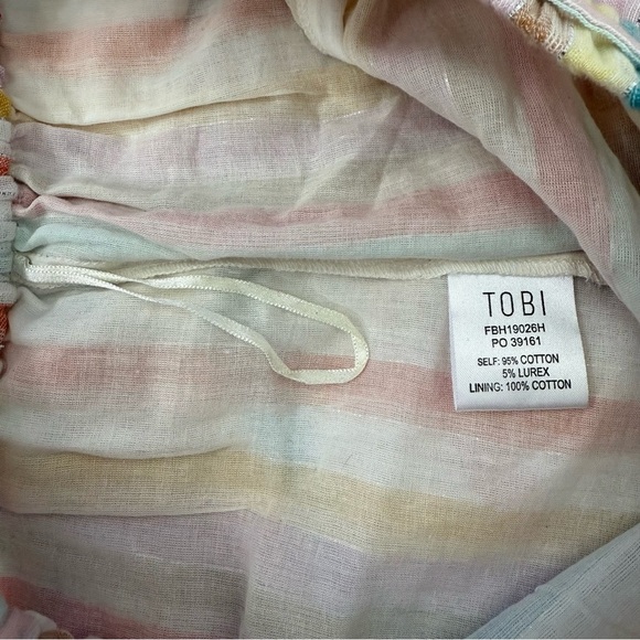 Women’s TOBI I Want It Crop Top Bandeau And Shorts Rainbow Stripe Two Piece Set - Picture 10 of 16